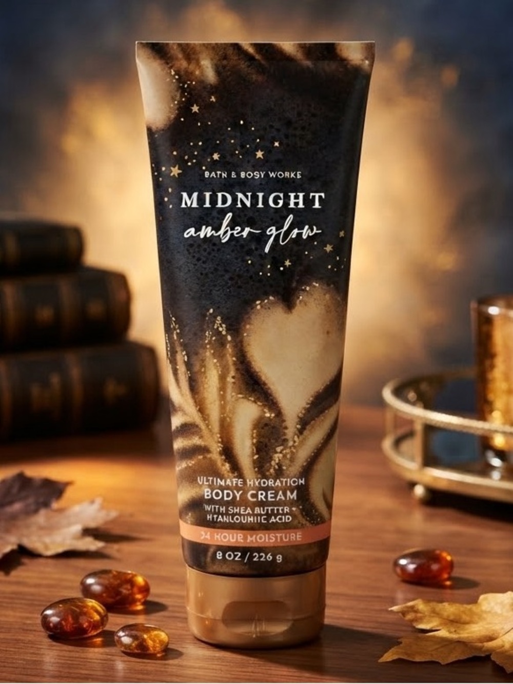 Bath & Body Works Midnight Amber Glow Ultimate Hydration Body Cream - 8 oz FULL